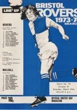 Bristol Rovers v Walsall 23-Mar-1974