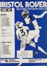 Bristol Rovers v Aston Villa 14-Sep-1974