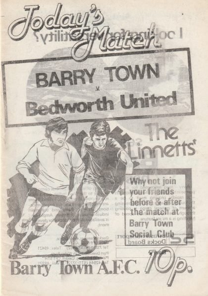 Barry Town v Bedworth United  04-Feb-1978