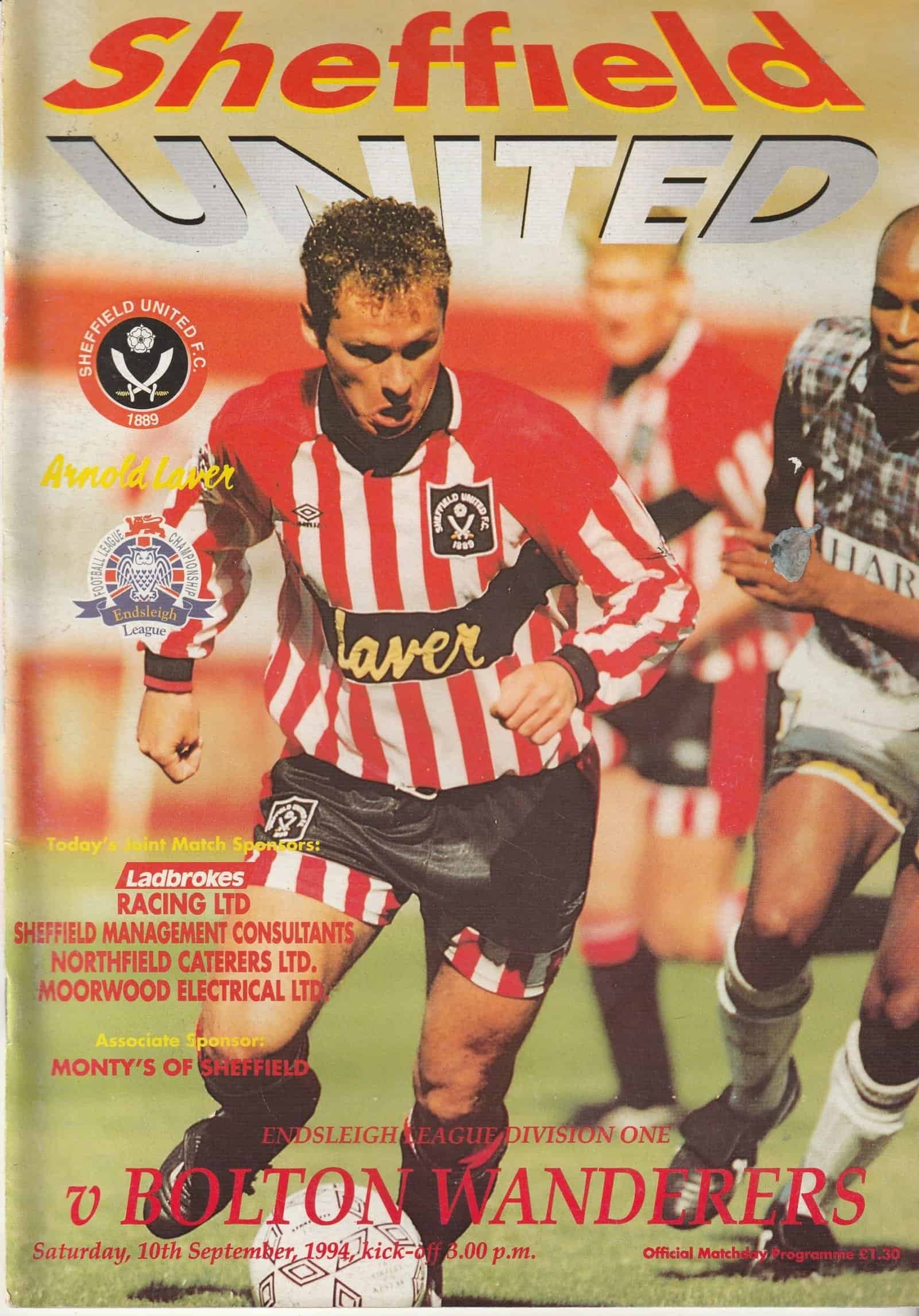 Middlesbrough v Sheffield United 10-Sep-1994