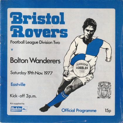 Bristol Rovers v Bolton Wanderers 19-Nov-1977