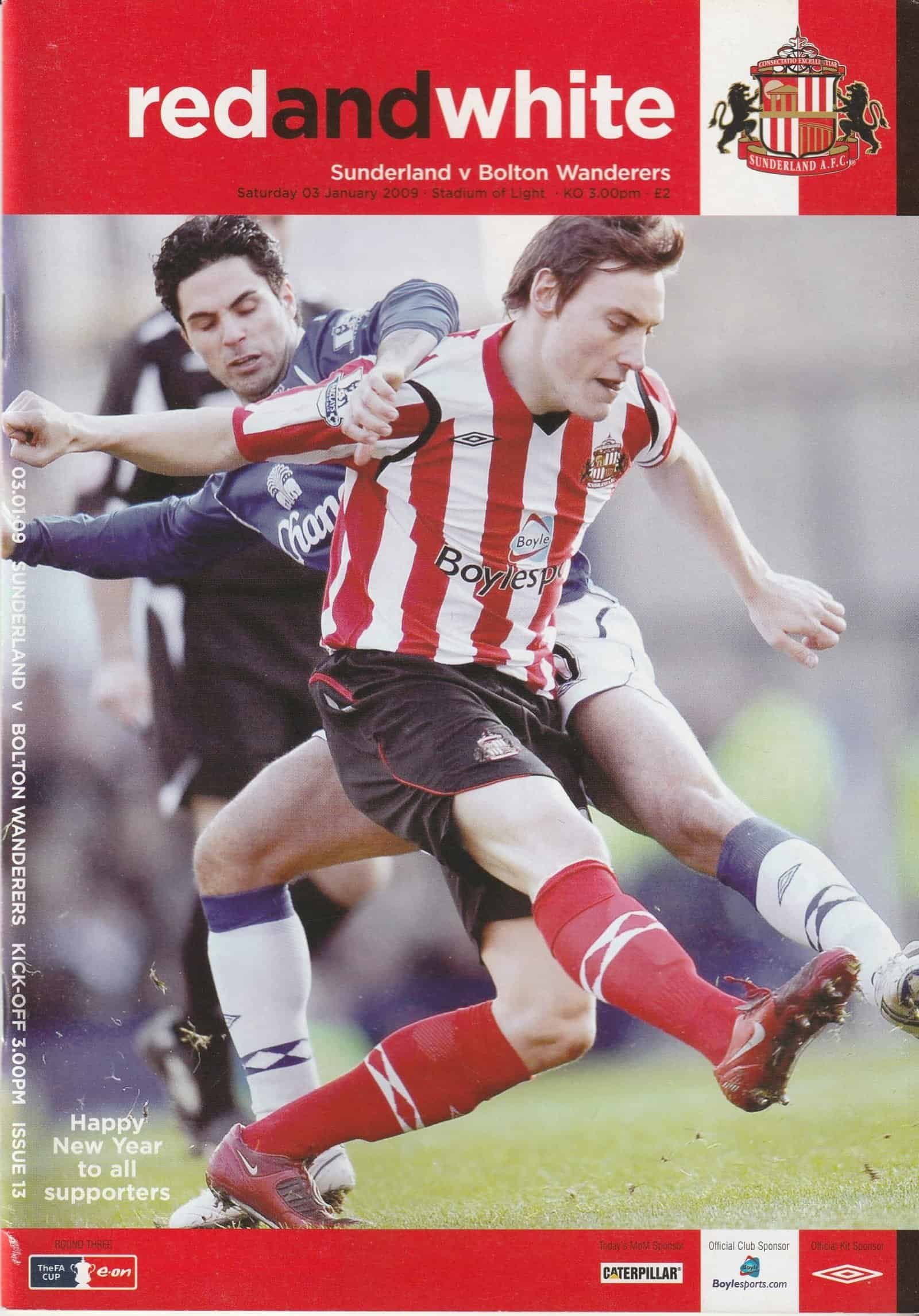 Sunderland v Bolton Wanderers  03-Jan-2009