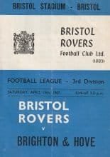 Bristol Rovers v Brighton & Hove Albion 15-Apr-1967
