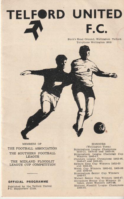Telford United v Bristol Rovers 15-Nov-1969