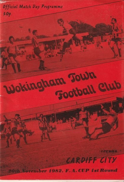 Wokingham Town v Cardiff City   20-Nov-1982