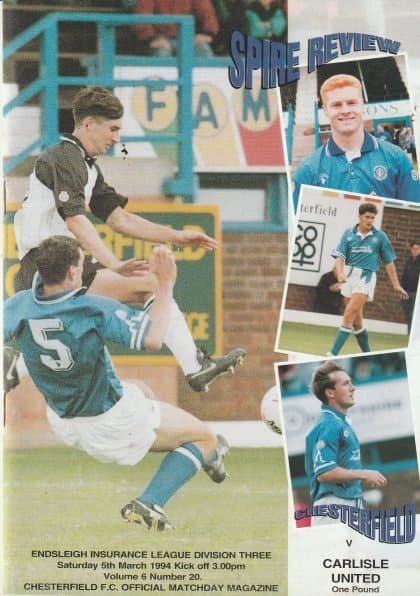 Chesterfield v Carlisle United  05-Mar-1994