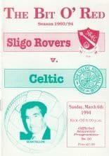 Sligo Rovers v Glasgow Celtic  06-Mar-1994