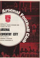 Arsenal v Coventry City 06-Apr-1971