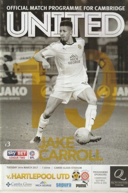 Cambridge United v Hartlepool United 14-Mar-2017