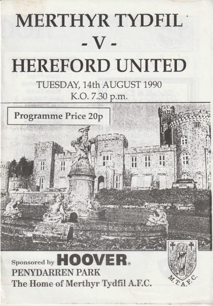 Merthyr Tydfil v Hereford United 14-Aug-1990