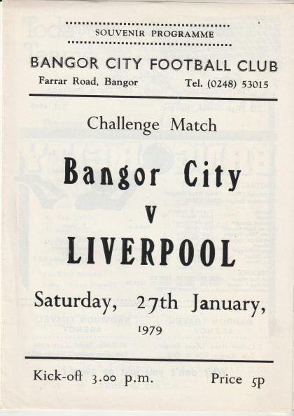 Bangor City v Liverpool 27-Jan-1979