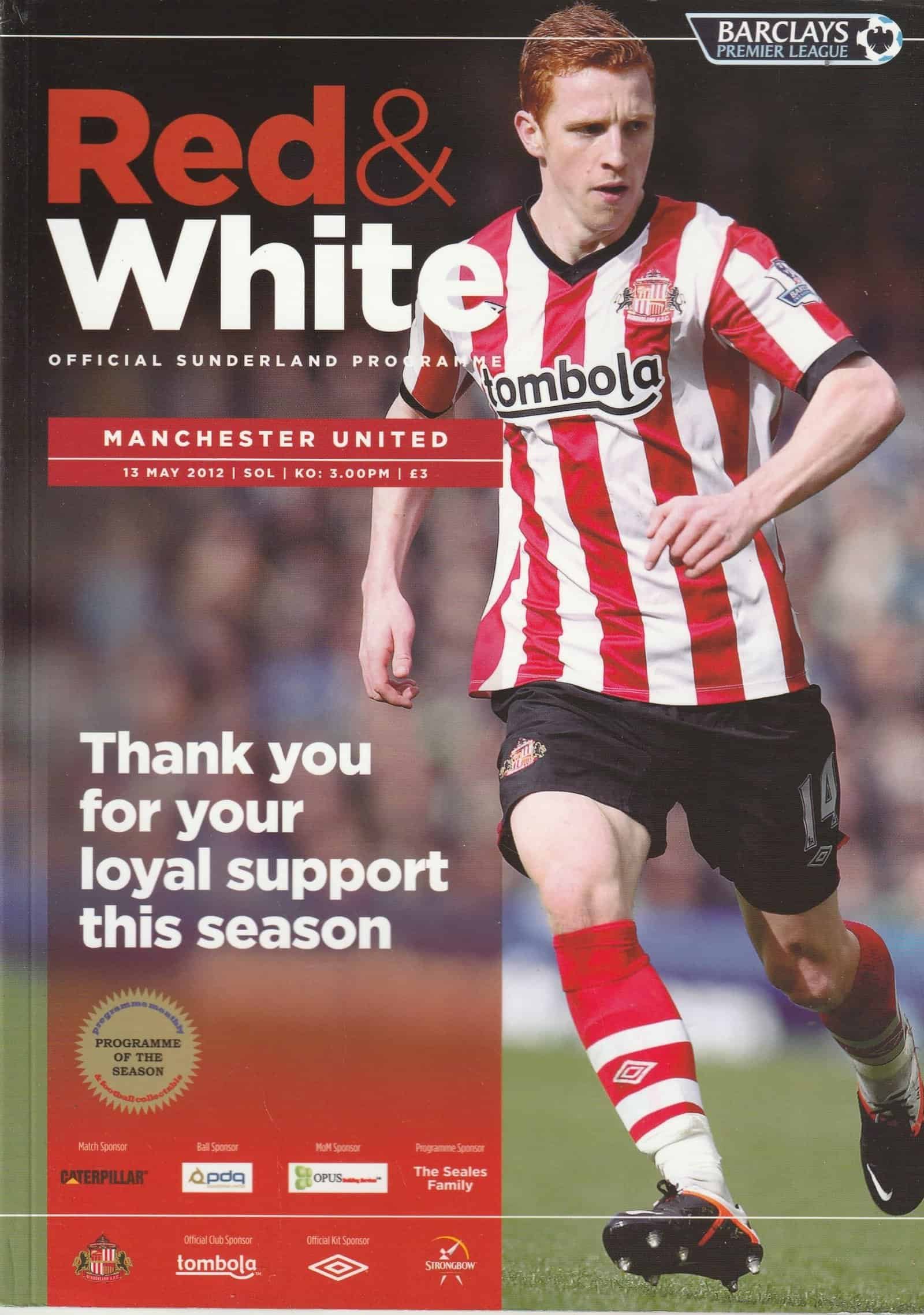 Sunderland v Manchester United  13-May-2012