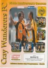 Cray Wanderers v Margate 29-Nov-2009