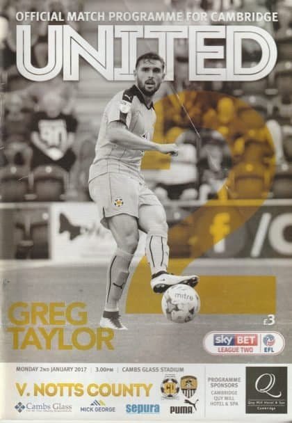 Cambridge United v Notts County 02-Jan -2017