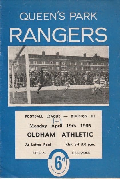Queens Park Rangers v Oldham Athletic  19-Apr-1965