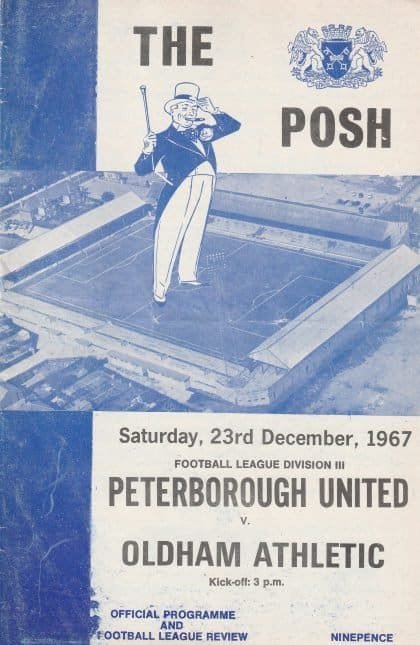 Peterborough United v Oldham Athletic 23-Dec-1967