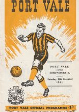 Port Vale v Shrewsbury Town  16-Dec-1961