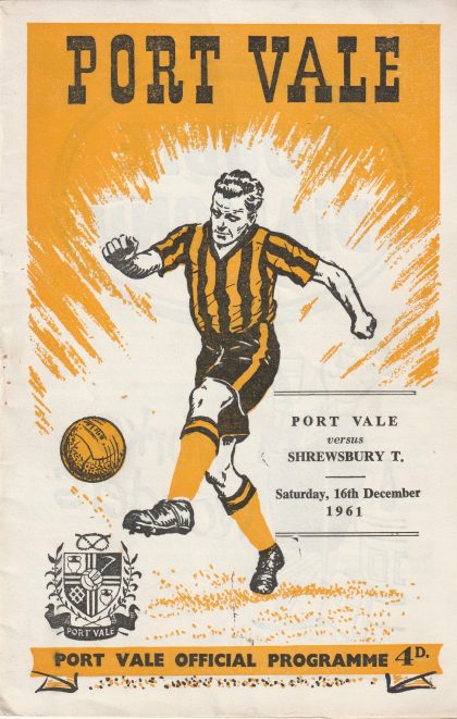 Port Vale v Shrewsbury Town  16-Dec-1961