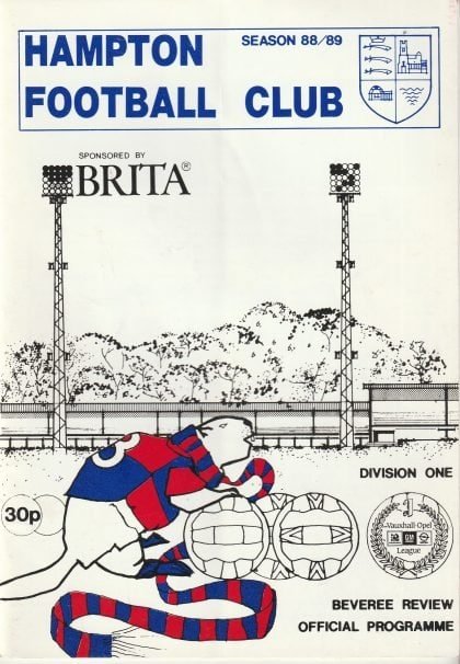 Hampton v Staines Town 11-Feb-1989