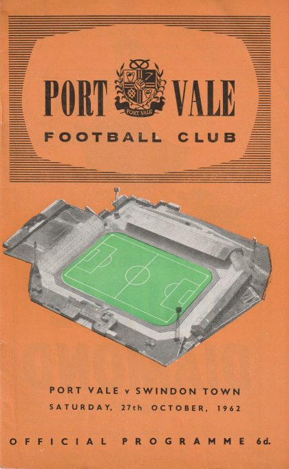 Port Vale v Swindon Town 27-Oct-1962