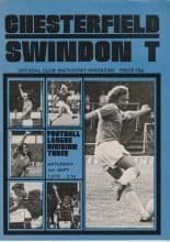 Chesterfield v Swindon Town  04-Sep-1976