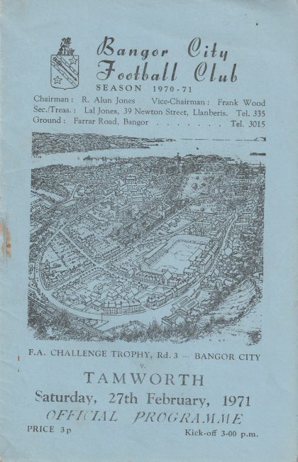 Bangor City v Tamworth 27-Feb-1971
