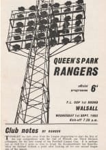 Queens Park Rangers v Walsall  01-Sep-1965