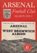 Arsenal v West Bromwich Albion 10-Nov-1951