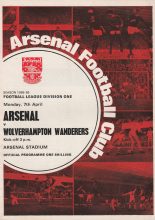 Arsenal v Wolverhampton Wanderers 07-Apr-1969