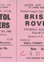 Exeter City v Bristol Rovers 09-Aug-1980