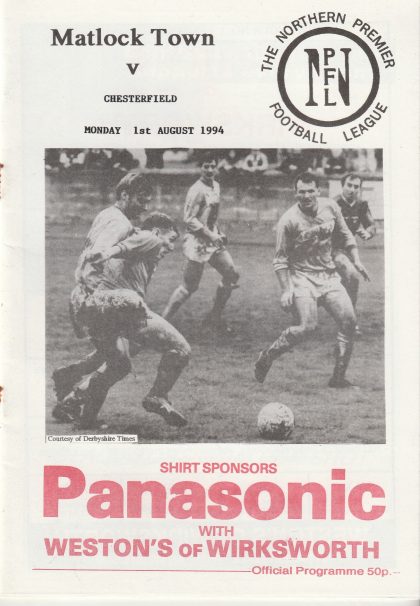 Matlock Town v Chesterfield 01-Aug-1994
