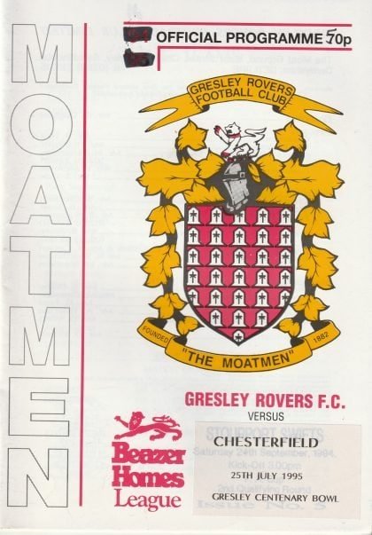 Gresley Rovers v Chesterfield  25-Jul-1995