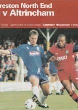 Preston North End v Altrincham 16-Nov-1996