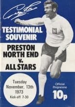 Preston North End v All Stars  13-Nov-1973
