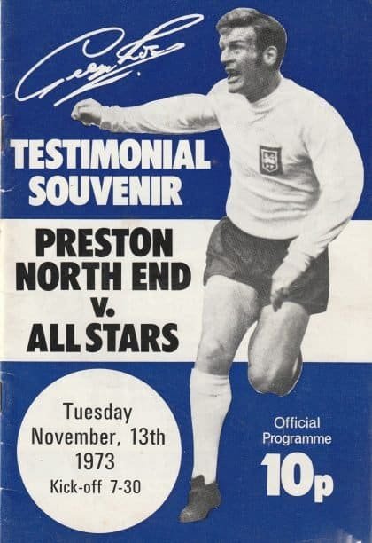 Preston North End v All Stars  13-Nov-1973