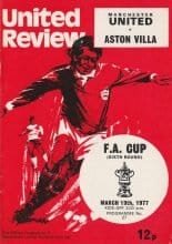Manchester United v Aston Villa 19-Mar-1977