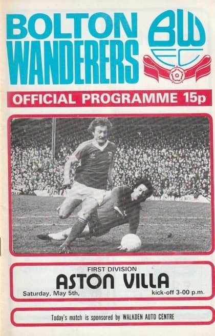 Bolton Wanderers v Aston Villa  05-May-1979