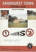 Sandhurst Town v Bedfont   20-Sep-2003