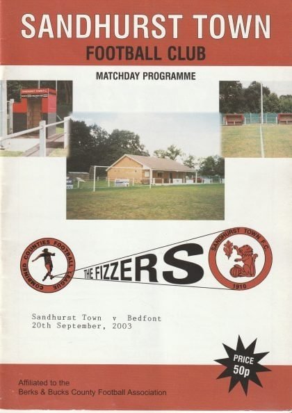 Sandhurst Town v Bedfont   20-Sep-2003