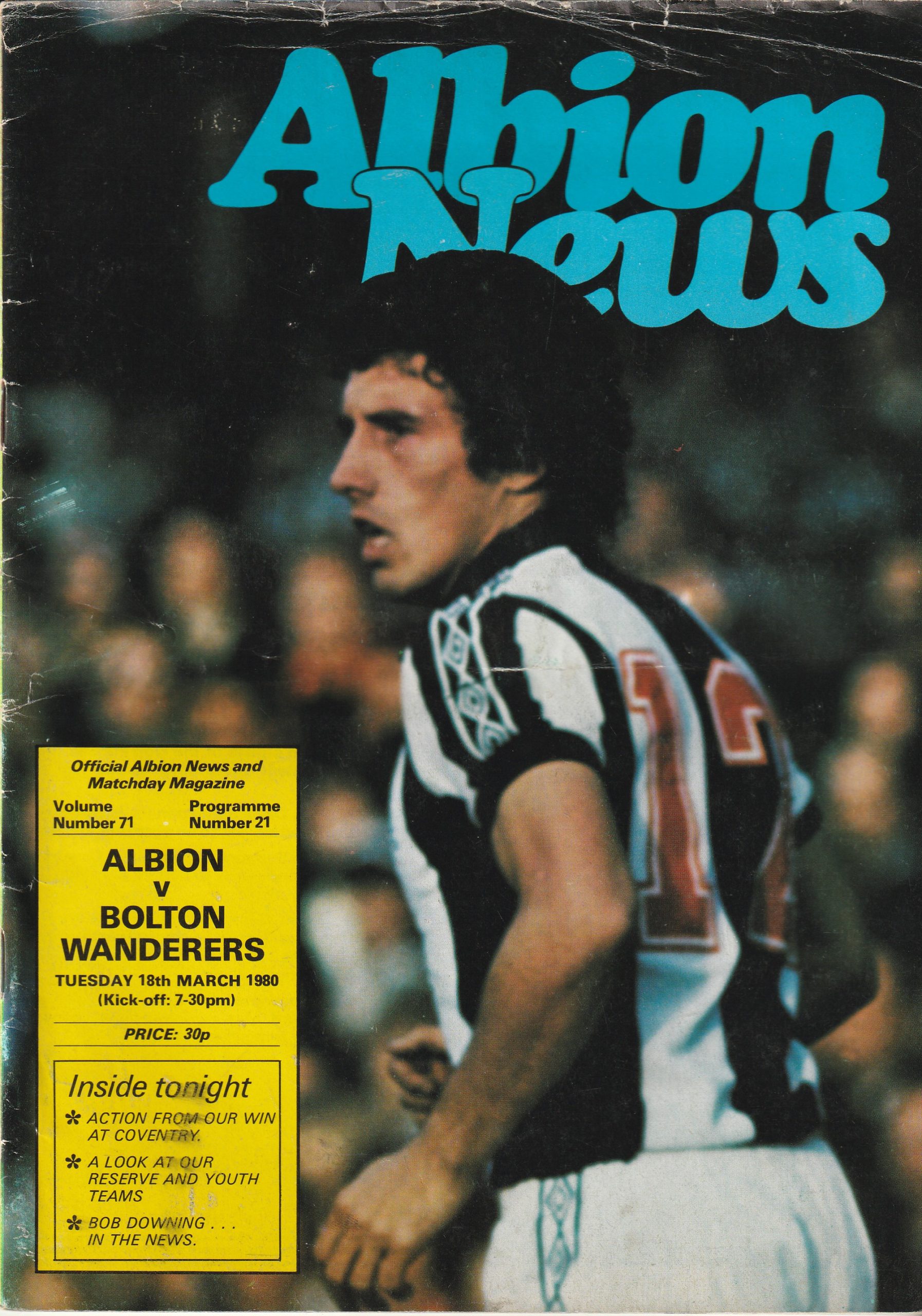 West Bromwich Albion v Bolton Wanderers 18-Mar-1980