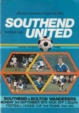 Southend United v Bolton Wanderers 03-Sep-1979
