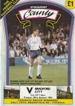 Stockport County v Bradford City 20-Aug-1991