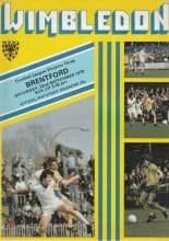 Wimbledon v Brentford 22-Sep-1979