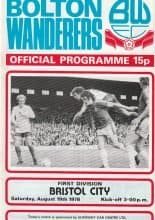 Bolton Wanderers v Bristol City 19-Aug-1978
