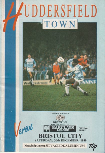 Huddersfield Town v Bristol City 30-Dec-1989