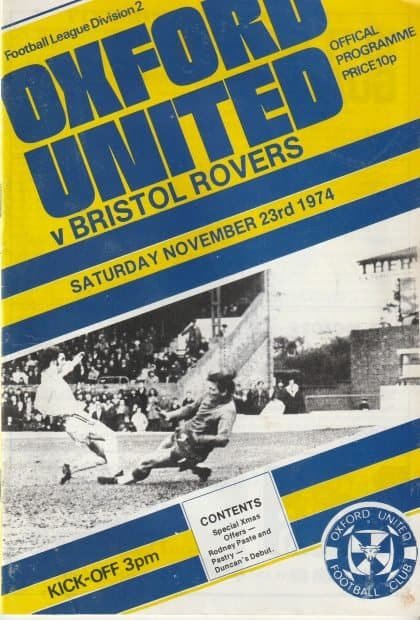 Oxford United v Bristol Rovers  23-Nov-1974