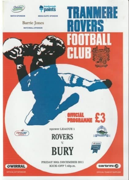 Tranmere Rovers v Bury 30-Dec-2011