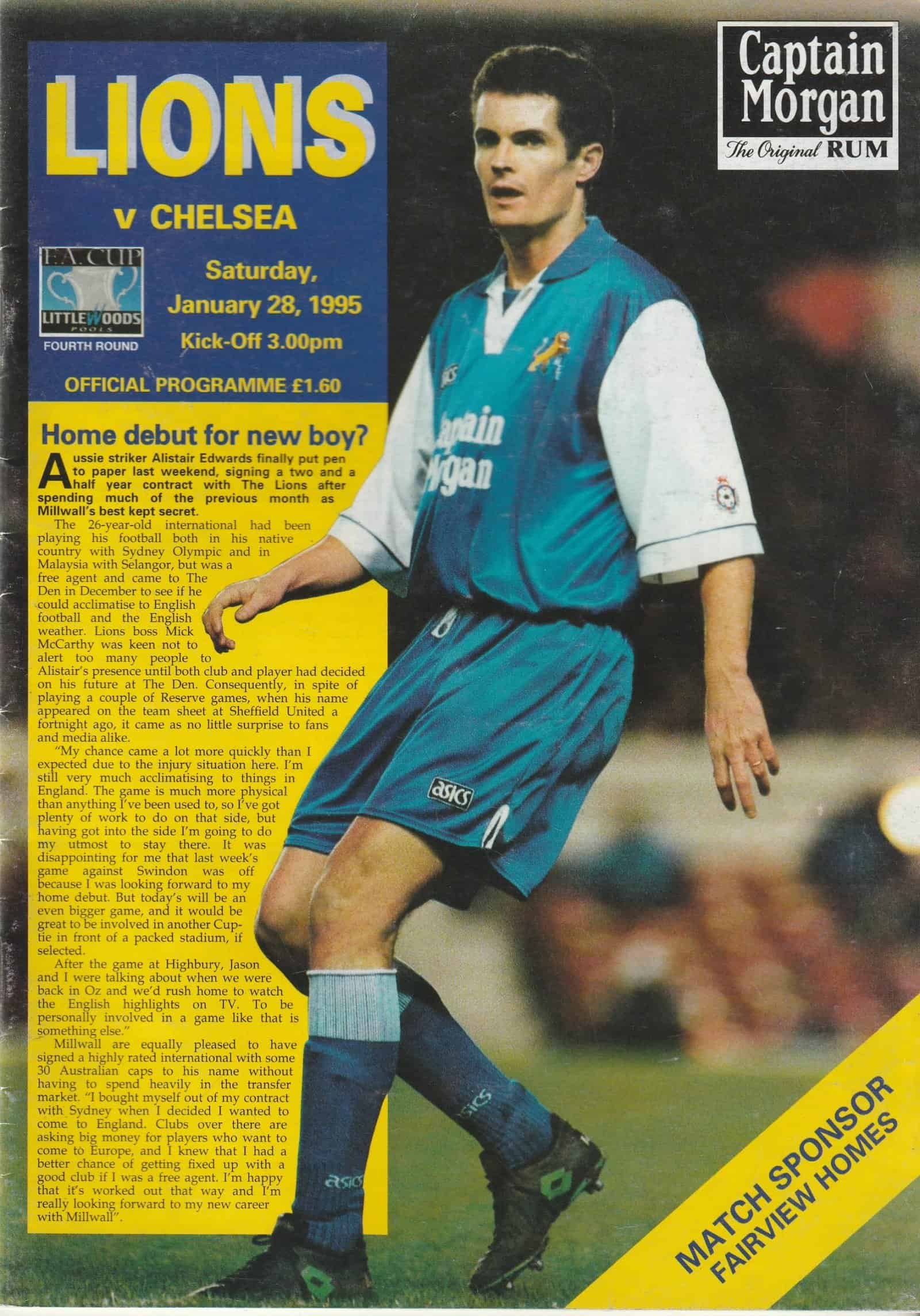 Millwall v Chelsea  28-Jan-1995