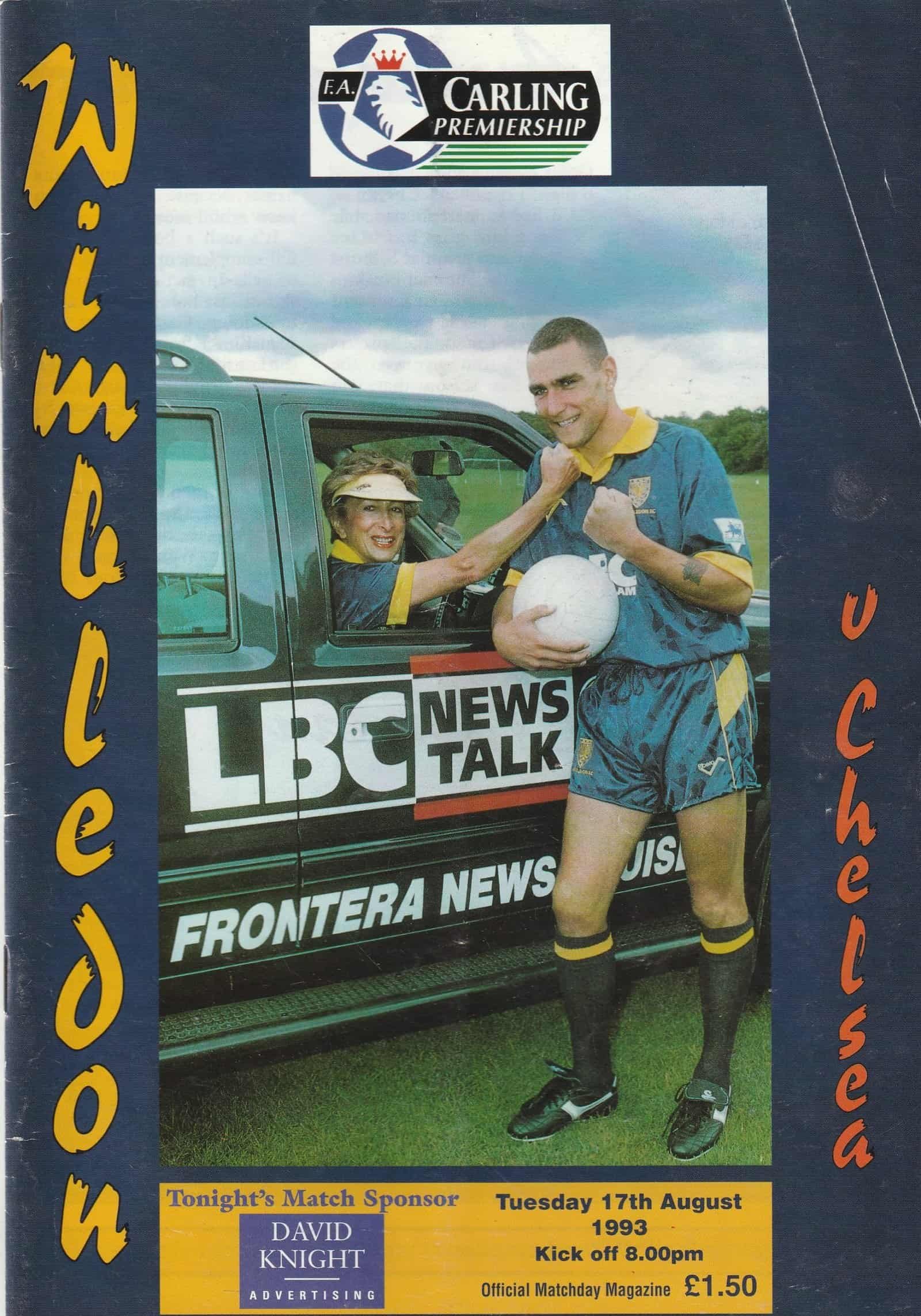 Wimbledon v Chelsea 17-Aug-1993