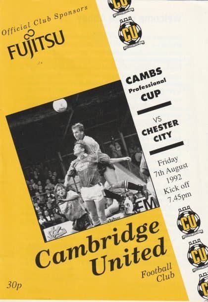 Cambridge United v Chester City 07-Aug-1992